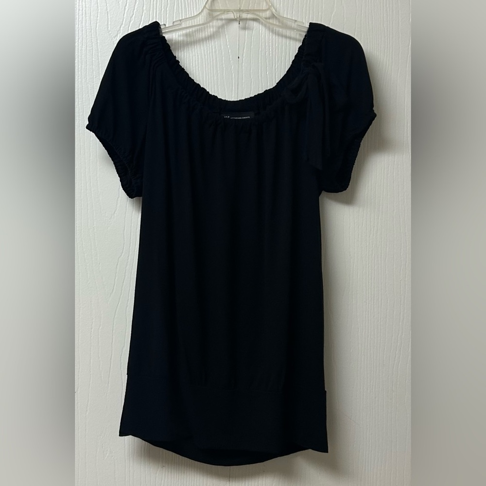INC International Concepts Black Blouse
